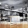 Modern 3d Photo Wallpaper City Night View Murals Bridge Wall Paper Living Room Sofa Background Wall Mural