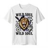 Wild Soul Lion Wolf Eagle Compass Wildlife Print TShirt Unisex Unisex Vintage Animal Graphic Casual Cotton Tee Short Sleeve Tops