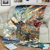 "ONE PIECE" Comfortable Print Blanket Flannel Warm for Home Bedrooms and Sofas