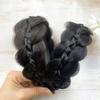 Braided Headband with Fishbone Fill, Women's New Style, Luxurious Feel, Human Hair Look, Crown-Height Boost, Gourd Braid, Handmade Woven Design.