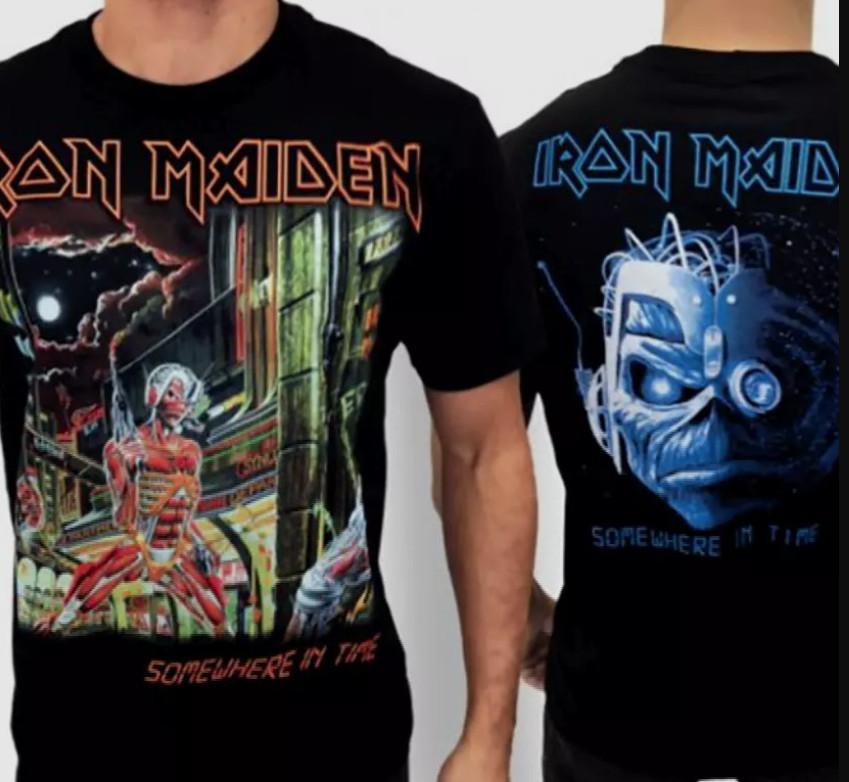 Iron Maiden Somewhere In Time 2 sided shirt Unisex Short Sleeve Tshirt Unisex T-Shirt XL