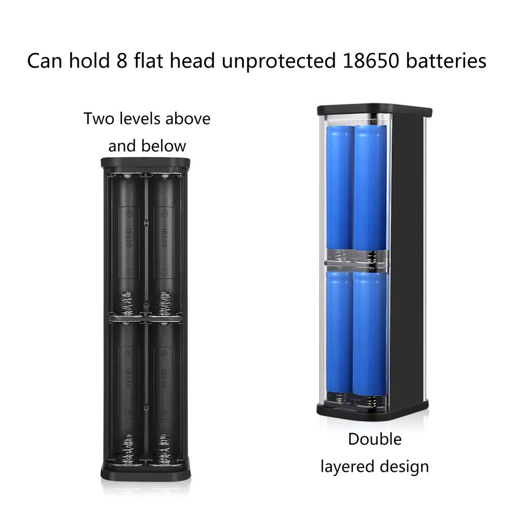 Detachable 18650 Battery Case With LCD Display DIY Power Bank Shell For Quick Charging USB C PD QC3.0 Charging Function