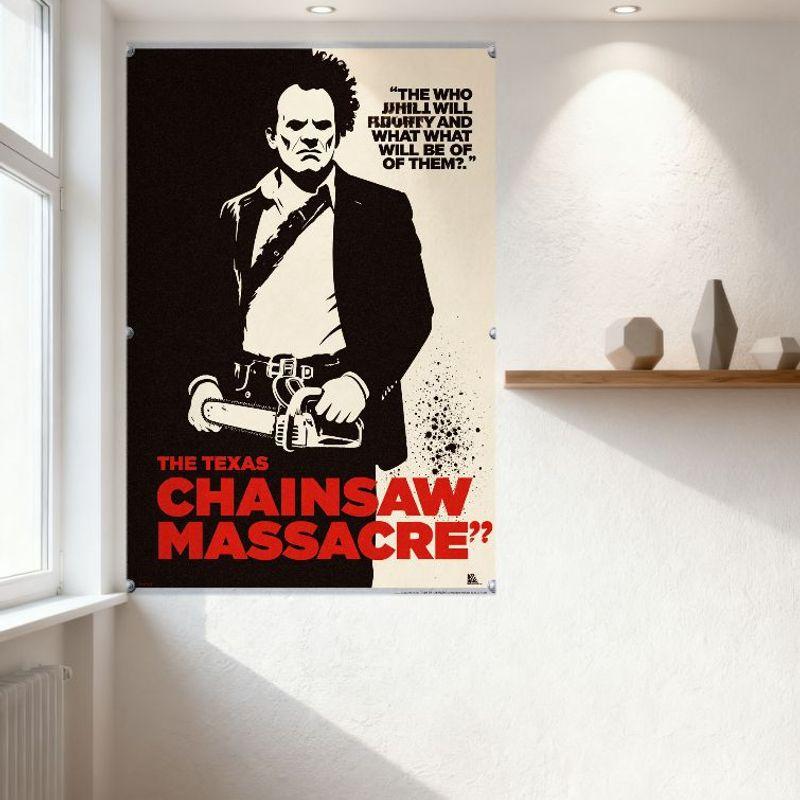 The Texas Chainsaw Massacre Horror Movie Metal Tin Sign Vintage Classic Film Wall Plaque for Man Cave Home Bar Cafe Decor