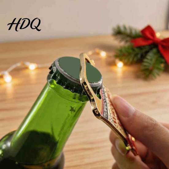 Retro Holiday Home Decor Christmas Bell Bottle Opener Heavy Duty Beer Cap Remover Magnetic Bar Tool Accessory Refrigerator Magnet Metal Opener for