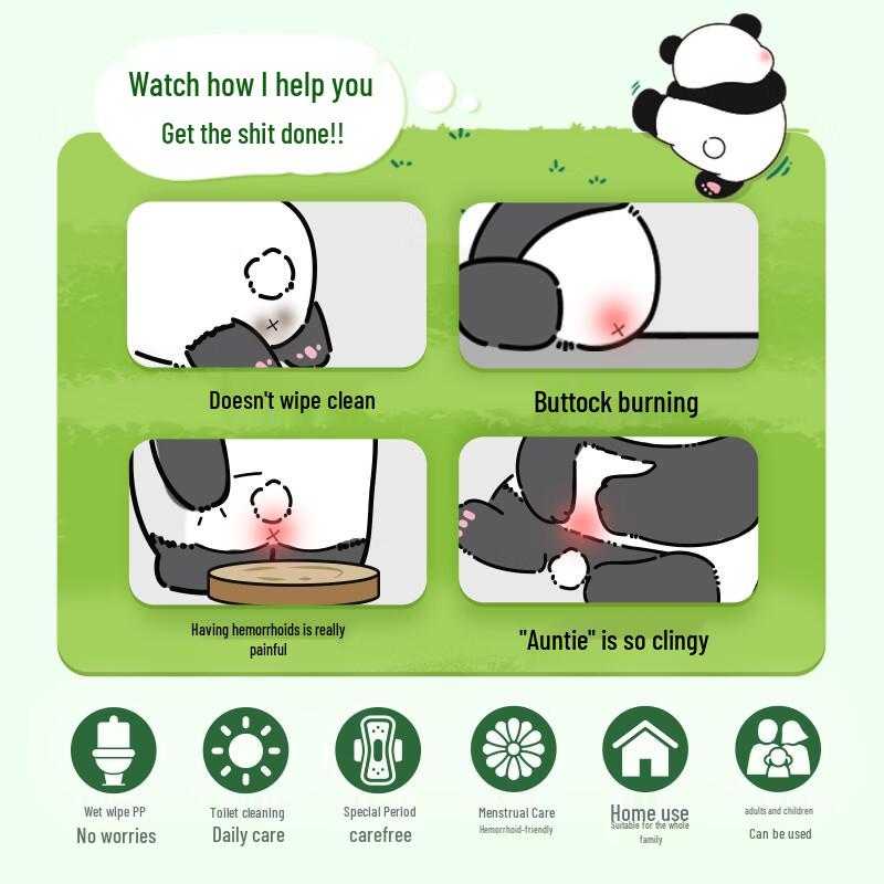 Qingfeng Spülbares Feuchtes Toilettenpapier