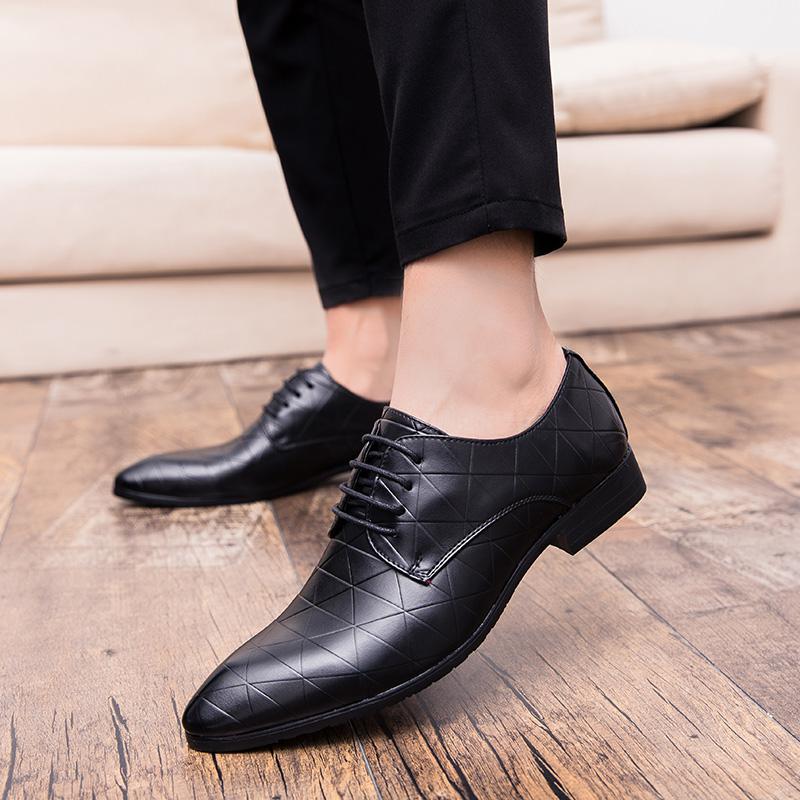 

2025 new foreign trade casual leather shoes fashion leather shoes leather shoes men s business leather shoes 44 коричневий