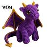 Handmade Dragon Decor Crochet Doll with Card, Emotional Support Decor, Desk Mini Knitting Ornament, Inspirational Gifts for Family Friends Toy