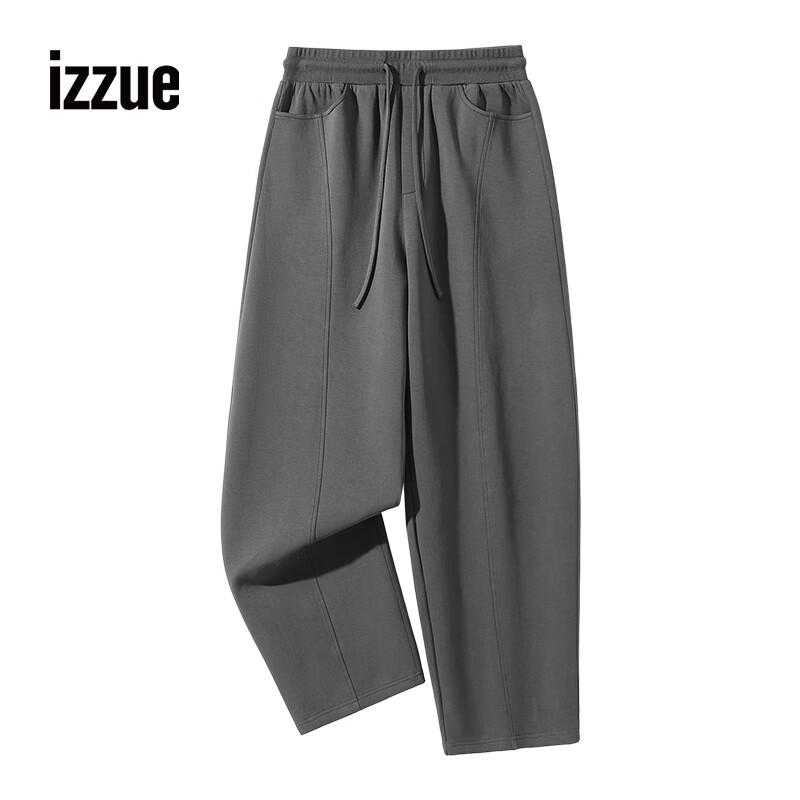 

Izzue It Men s Loose Fit Solid Color Curved Pants M