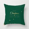 Merry Christmas Printed Green Pillowcase  Style Cushion Cover Home Sofa Decor Throw