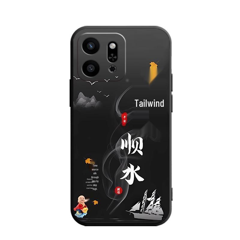 Honor Play9t ALT-AN00 Silicone Cartoon Phone Case with Trendy Men's Lanyard: Cute and Creative Design