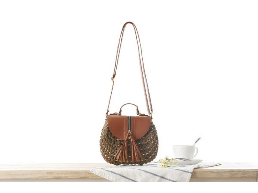 Neue Damen-Crossbody-Strandtasche aus gewebtem Papierseil