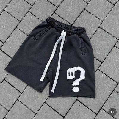 Europeiska och amerikanska sommar gatukläder tryck lösa dragsko vardagsshorts