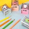 Pencil Sharpener Small Cute Cartoon Two Hole Sharpener Pencil Kawaii Stationery