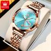 OLEVS Women Watch Luxury Brand Elegant Diamond Heart Design Waterproof Luminous Quartz Watch Dress Women Watch