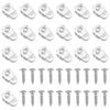 20 Pcs Clear Plastic Holder Clip Mirror Mounting Clips Mirroraid Mirror Mounting Tool Mirrors Buckle Plastic Clips