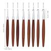 8Pcs Aluminium Crochet Hook for Knitting Ergonomic Wood Handle Crochet Hooks Yarn Craft Tool for Crocheting 3.0-7.0mm