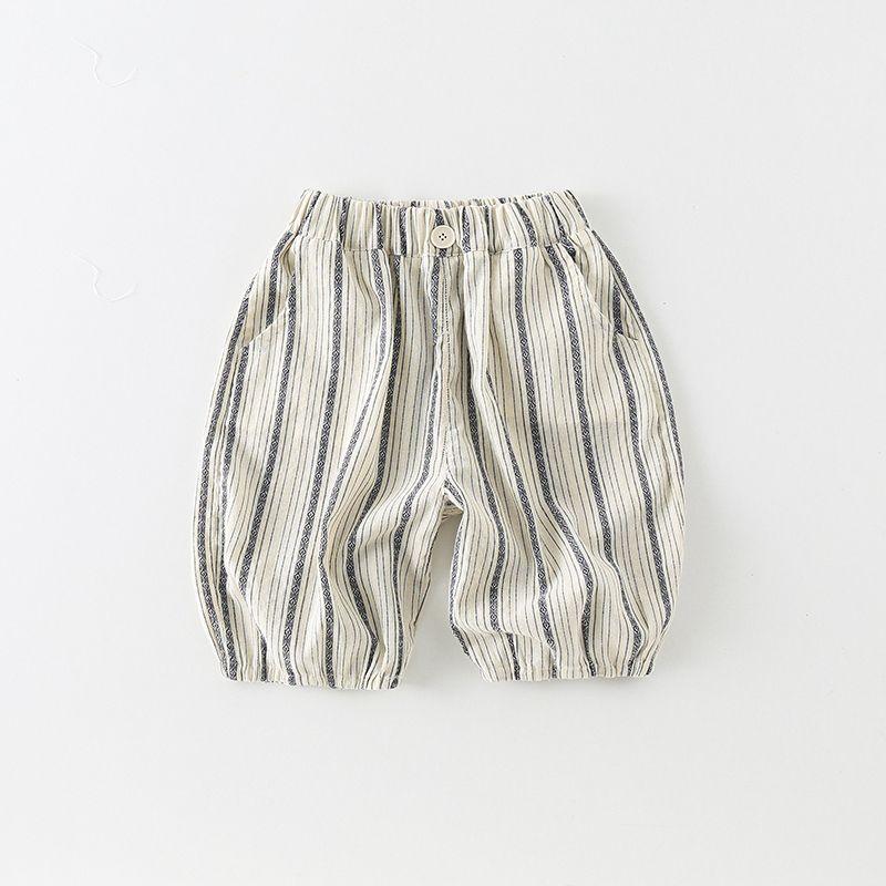 Kinder-Shorts Jungen-Shorts Sommer Freizeit Gestreift Fünfviertel-Hosen Baby-Shorts