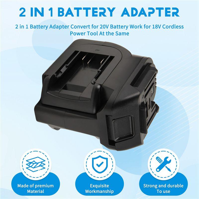 ABIY 2 In 1 Battery Adapter Convert For 20V Battery Work For Makita18v Cordless Power Tool At The Same