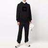 Y-3 Men's Solid Color Logo Print Pullover Hoodie Black HB3322