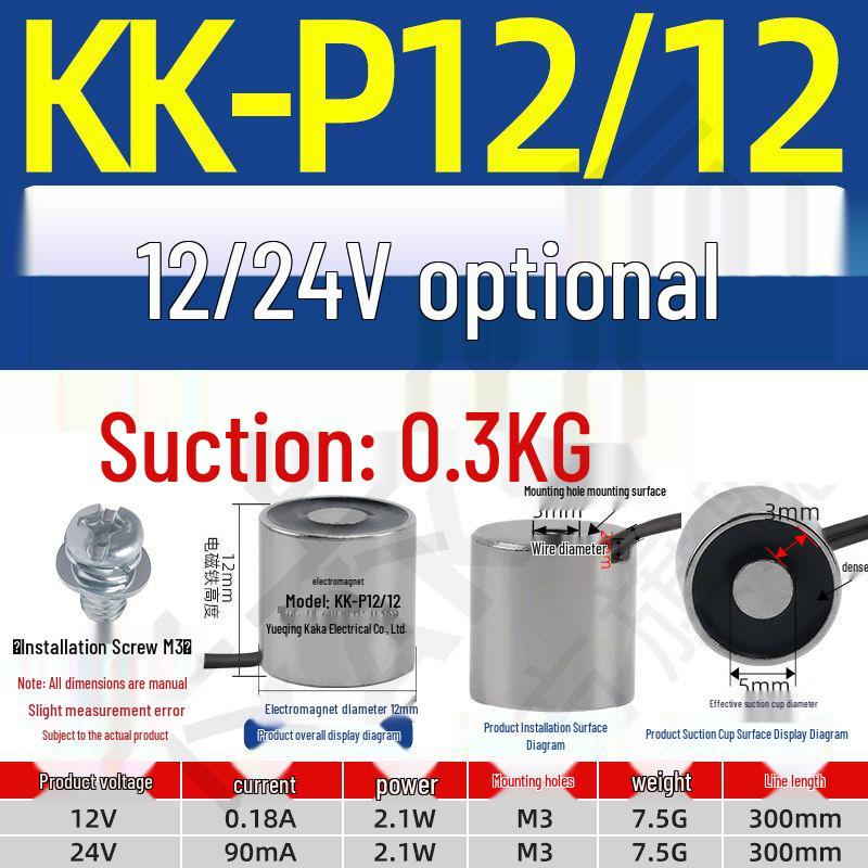 12V/24V/5V DC Strong Round Electromagnet Suction Cup for Industrial Use