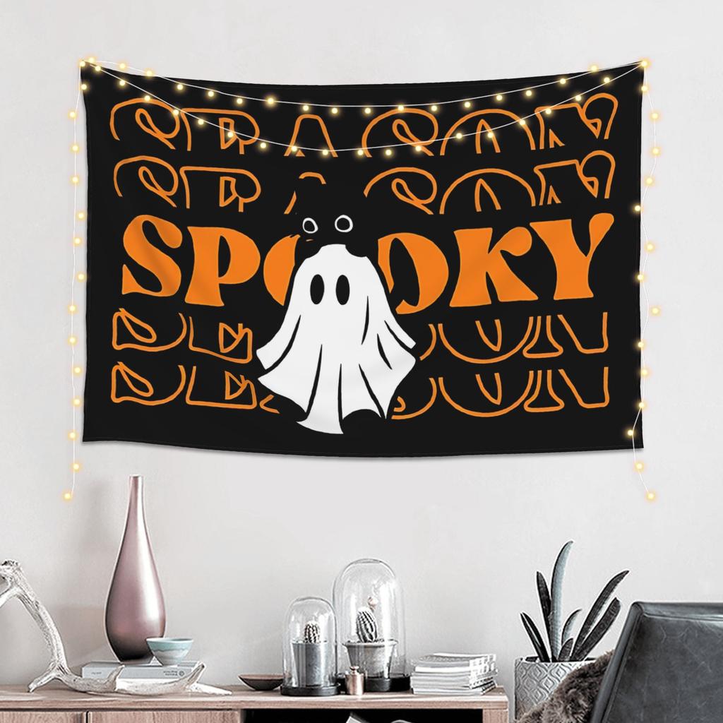 Halloween Girl Pumpkin Mountain Print Tapestry Wall Hanging Blanket Tapestry Home Decor Items Wall Decorations