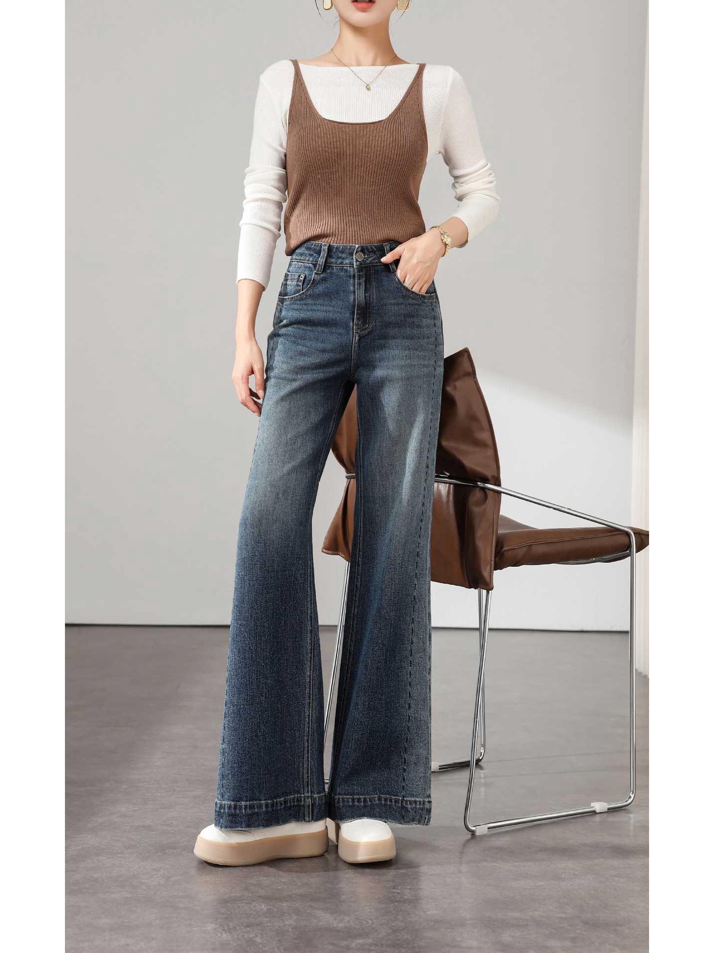 

High-Waist Retro Micro Flare Jeans - Women s Winter 2025 Collection XL (65-70 kg)