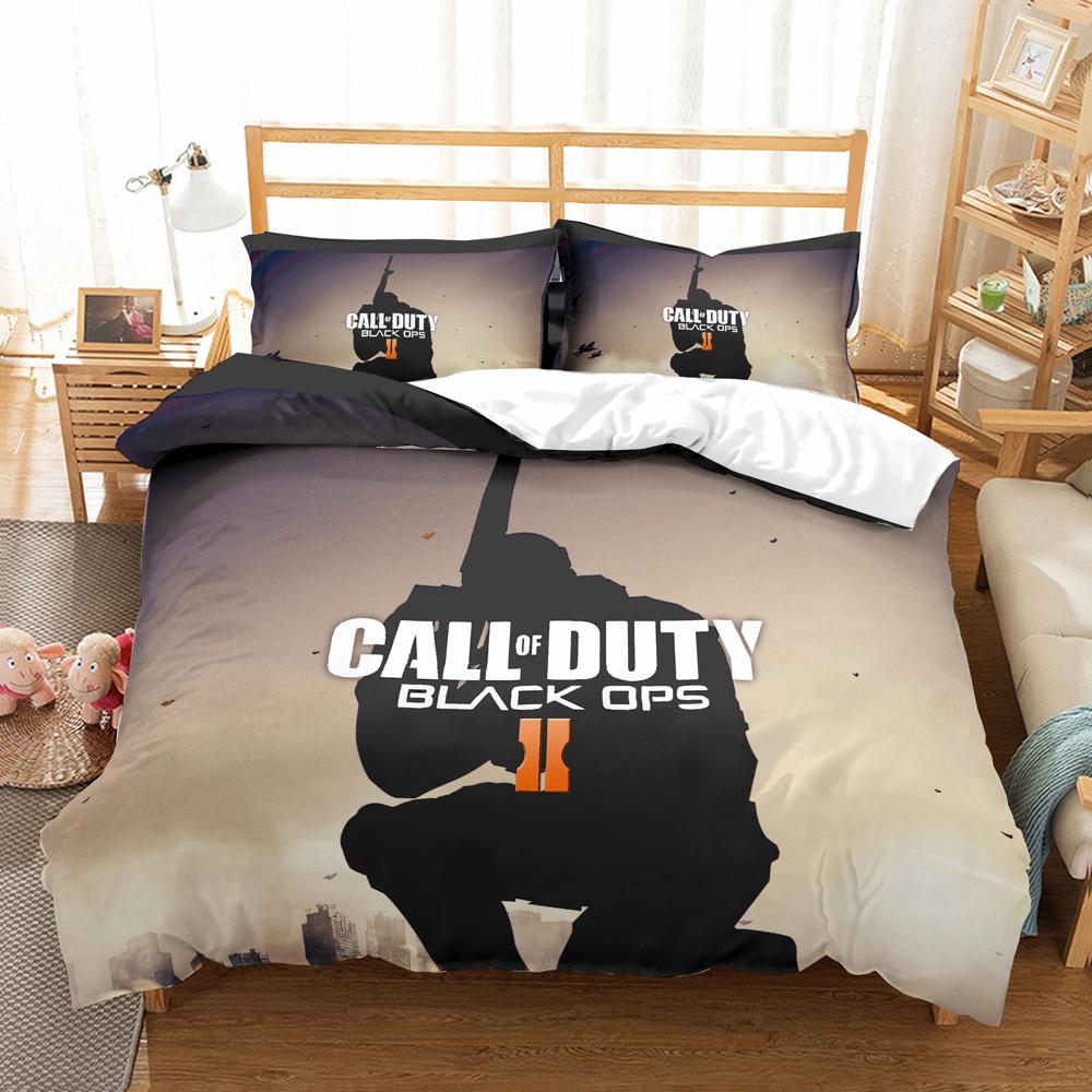 Comforter High Quality Call Duty Game Pattern Printed With Pillow Bedding Set 3D Bed Set For Bedroom Decor