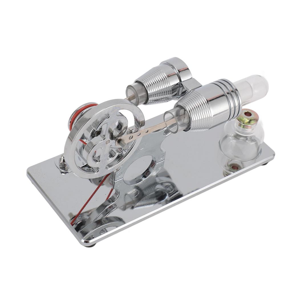 Sterling Engine Model with LED Bulb and Flywheel Stirling Engine Motor Model Educational Toy