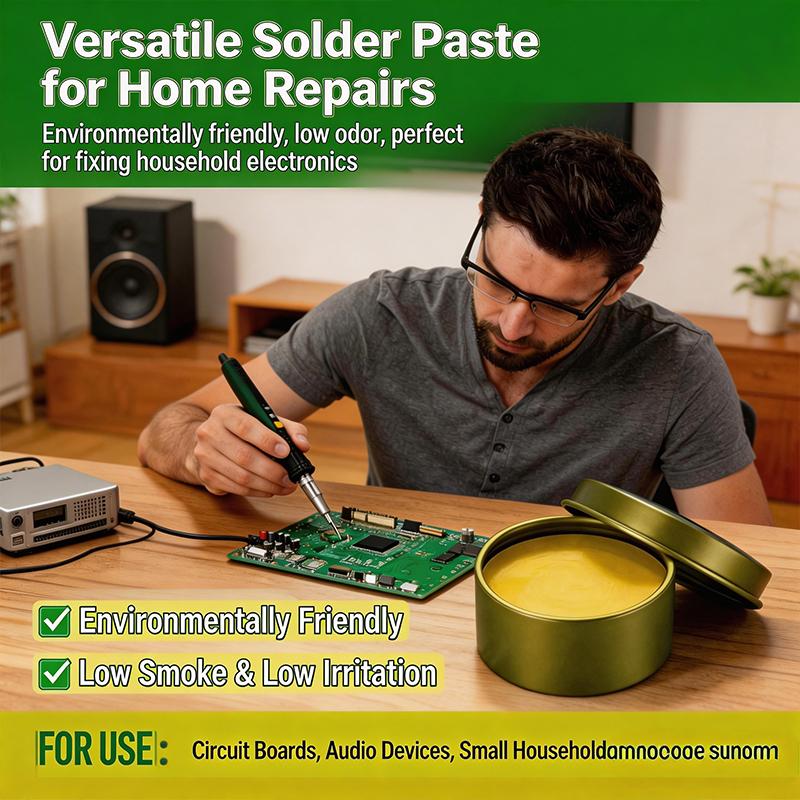 Scatola di plastica Pasta saldante Flusso di colofonia Flusso per saldatura senza piombo Pasta per saldatura di riparazione ferro Stagno per saldatura Olio per saldatura Flusso per saldatura