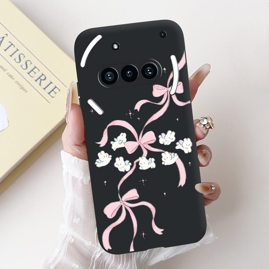

For Nothing Phone 3A Case A059 Cover Fashion Flower Soft Silicone Black Shockproof Cover on Nothing Phone3A 3 A 3APro A059P Capa Nothing Phone 3A