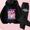 KPop Demon Hunters Hoodie Set Girls Fashion Casual Sweatshirt Movie New Kid K-Pop Demon Hunters Hooded Suit Clothes
