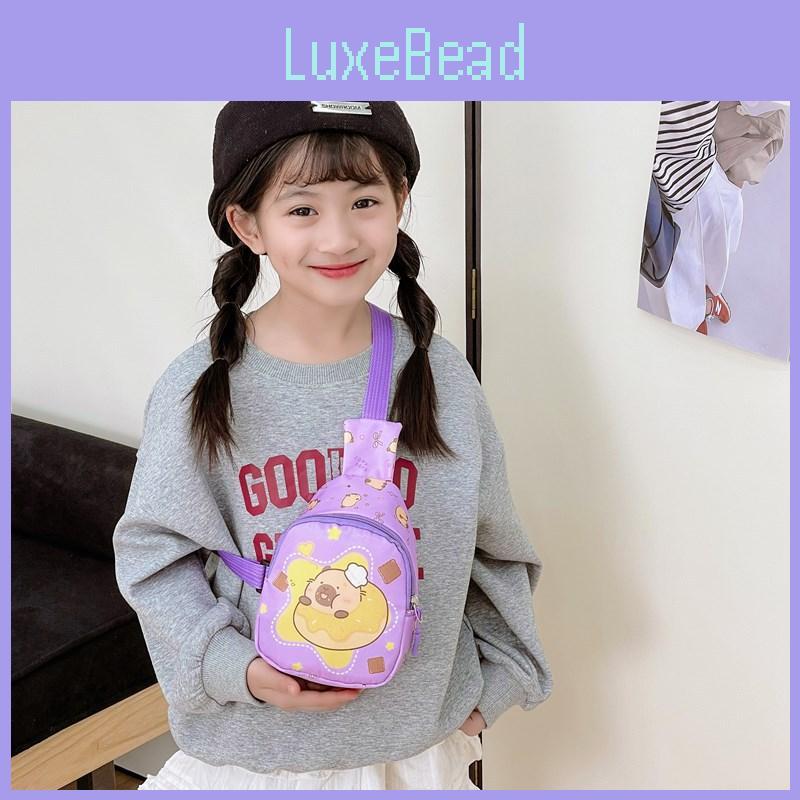 Printed Donut Capybara Shoulder Crossbody Chest Bags Children Cartoon Gifts