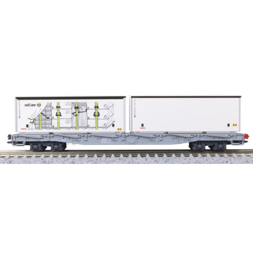 KATO N Gauge Rhaetian Railway Flat Car R-w Container Cargo Set of 4 10-1892 Model Railroad Freight Car