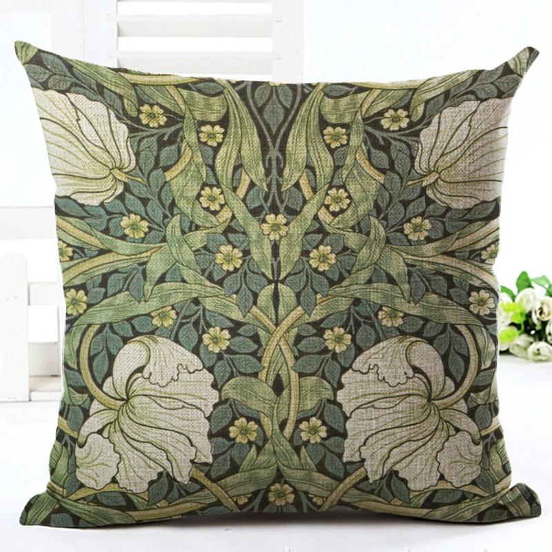 Vintage flowers Linen pillowcase Decorative pillows for sofa Cushion covers home decoration