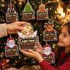 Holiday Tree Hanging Decoration Christmas Money Holder Ornaments Acrylic Gingerbread Snowman Santa Cash Stocking Stuffer for Gift Xmas Tree,