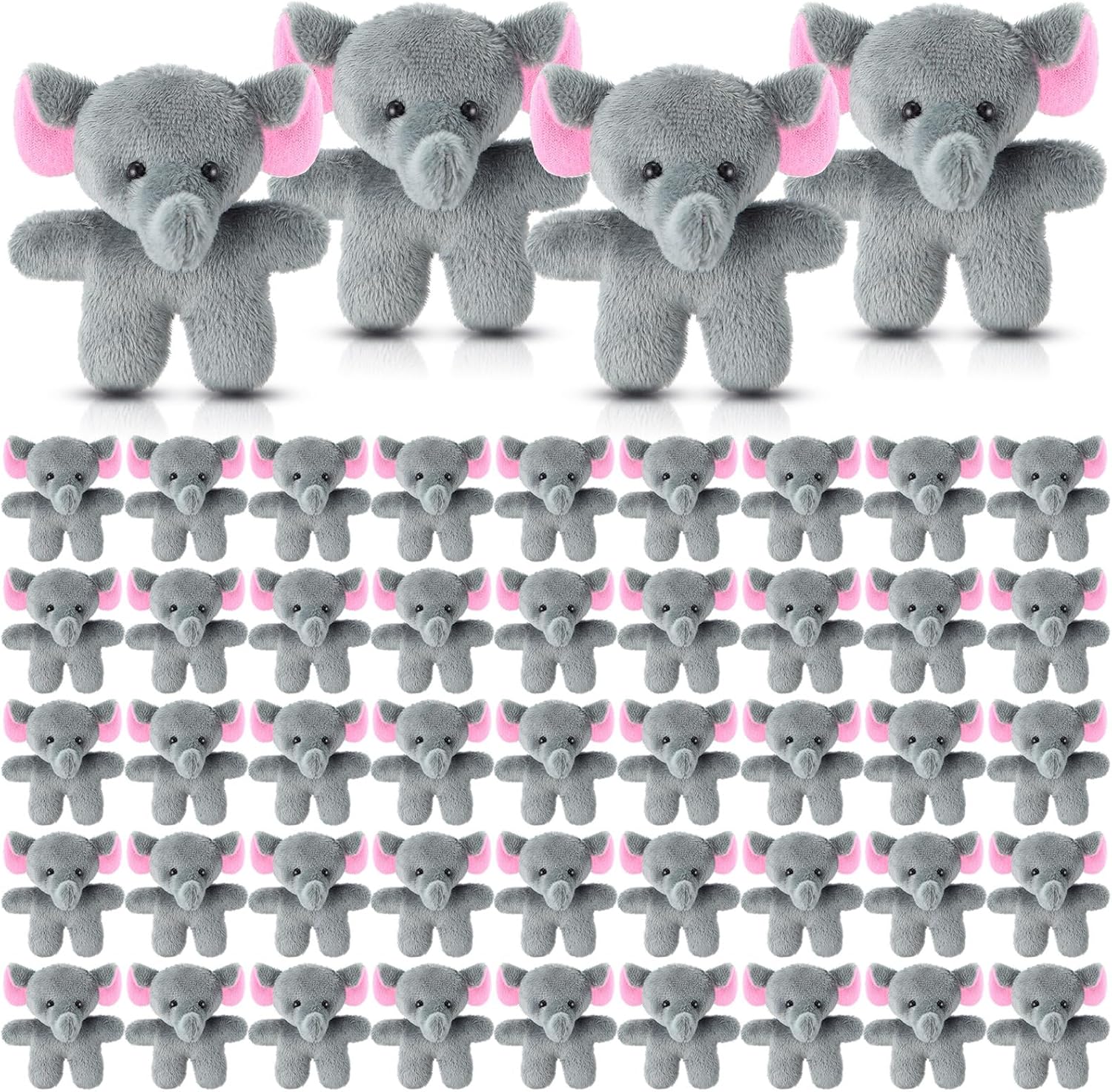 30-300 Stuks Mini Olifant Dier Pluche Speelgoed Kleine Knuffeldieren Bulk Schattige Kleine Pluche Beestjes Sleutelhangers Voor Cadeau Feest Carnaval Prijs 50PCS