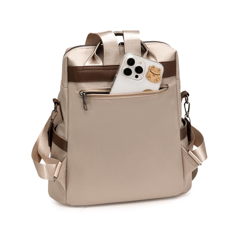Women's Color Block Backpack Lightweight Water-repellent Multi-functional Shoulder Bag