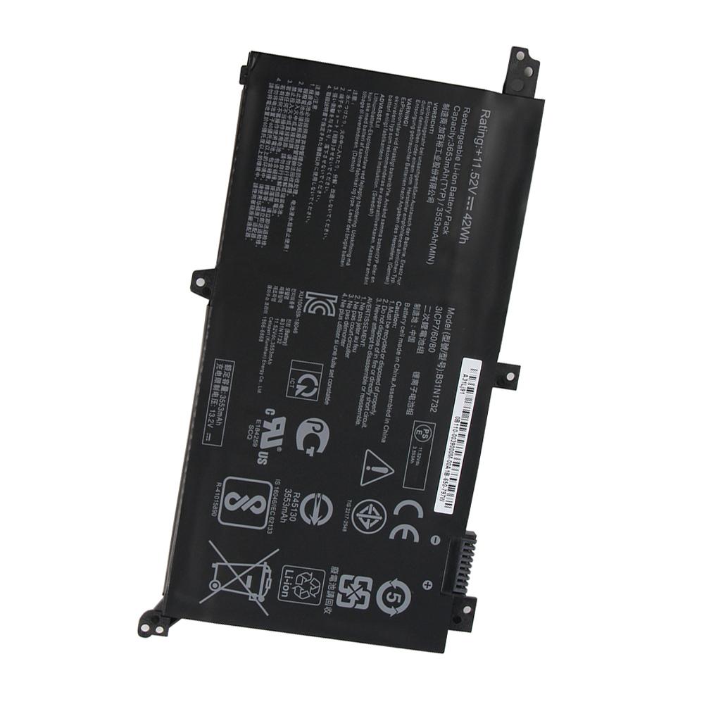 New Replacement Battery B31N1732 For ASUS VivoBook S14 S430FA S430FN S430UA X430UN V430UF V430 X571 F571 K571 3653mAh with Tools