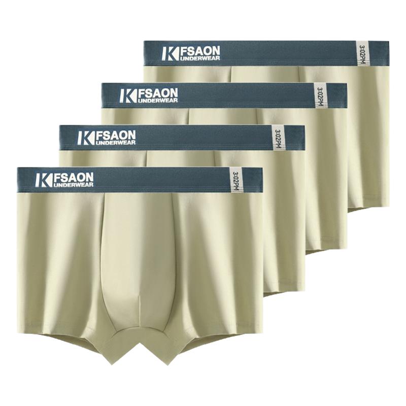 4 Pcs Men's Boxer Briefs Shorts Undies Soft Underwear Undershorts Panties Boy Big Cotton Underpants L XL XXL 3XL 4XL