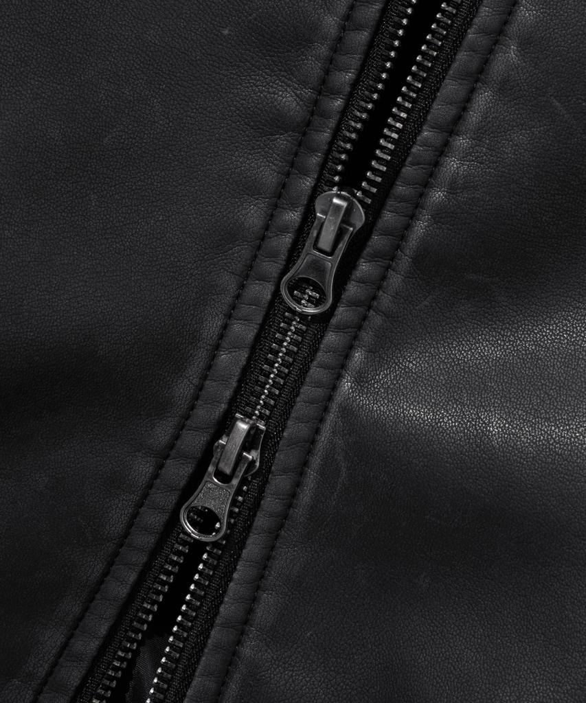 AGOD Vintage Leather Biker Blouson [Black]