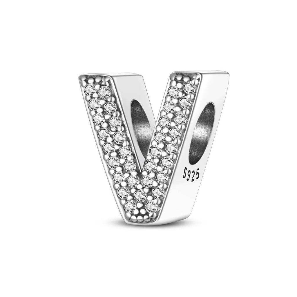 Copper English Letter Series Of Written Symbols Charms Beads Fit Original Fine Bracelets Diy Jewelry Gifts