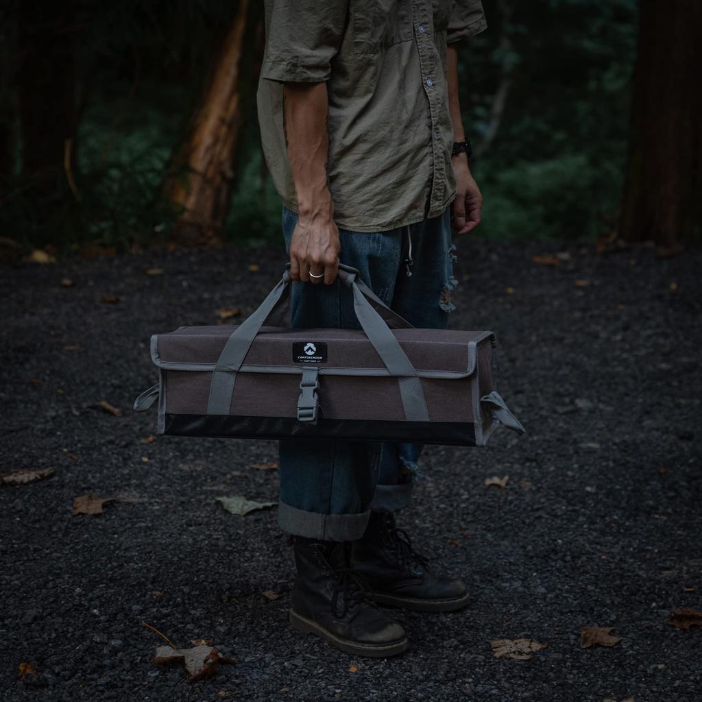 CAMPING MOON B-160C Canvas Storage Case for Camping Gear, Pegs, Peg Hammer, and Lantern, 55cm