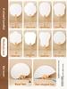 Thiened Blank Xuan Paper Calliaphy Fan DIY Material Kit Hand-Painted Cultural Creative Fan round ape Bamboo Frame