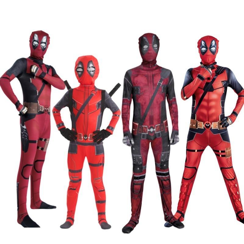 New Deadpool Onesie Tights Children's Costumes Deadpool Halloween Cos Costumes Adult Clothes