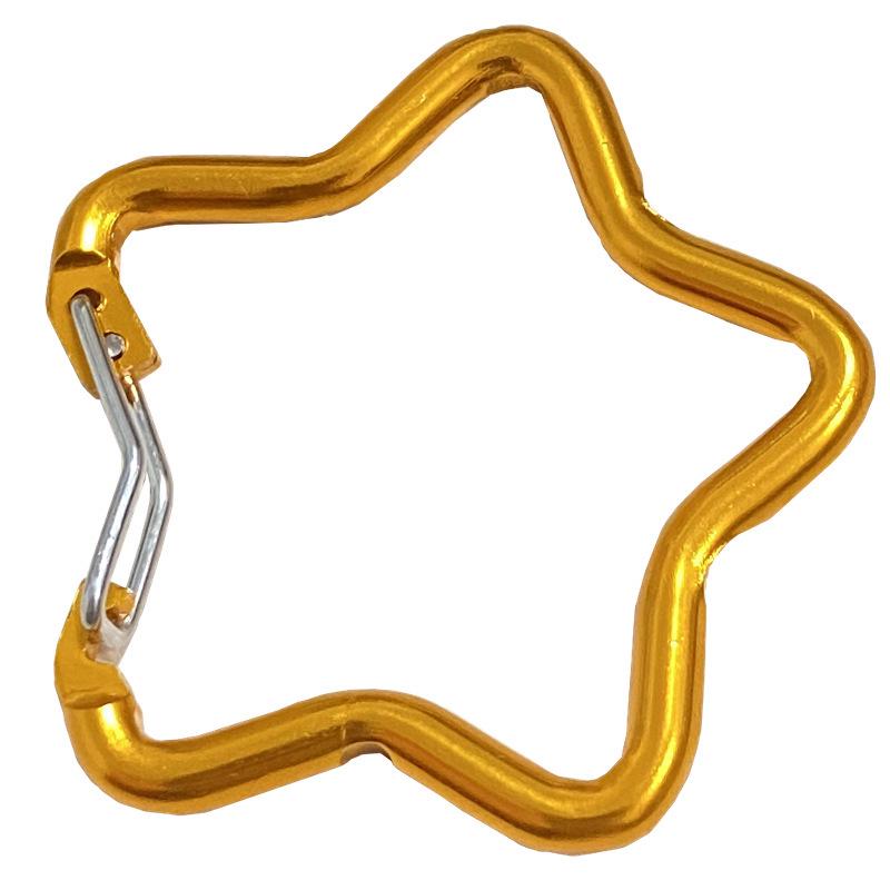 Aluminum Alloy Star-Shaped Carabiner Hook Ornament