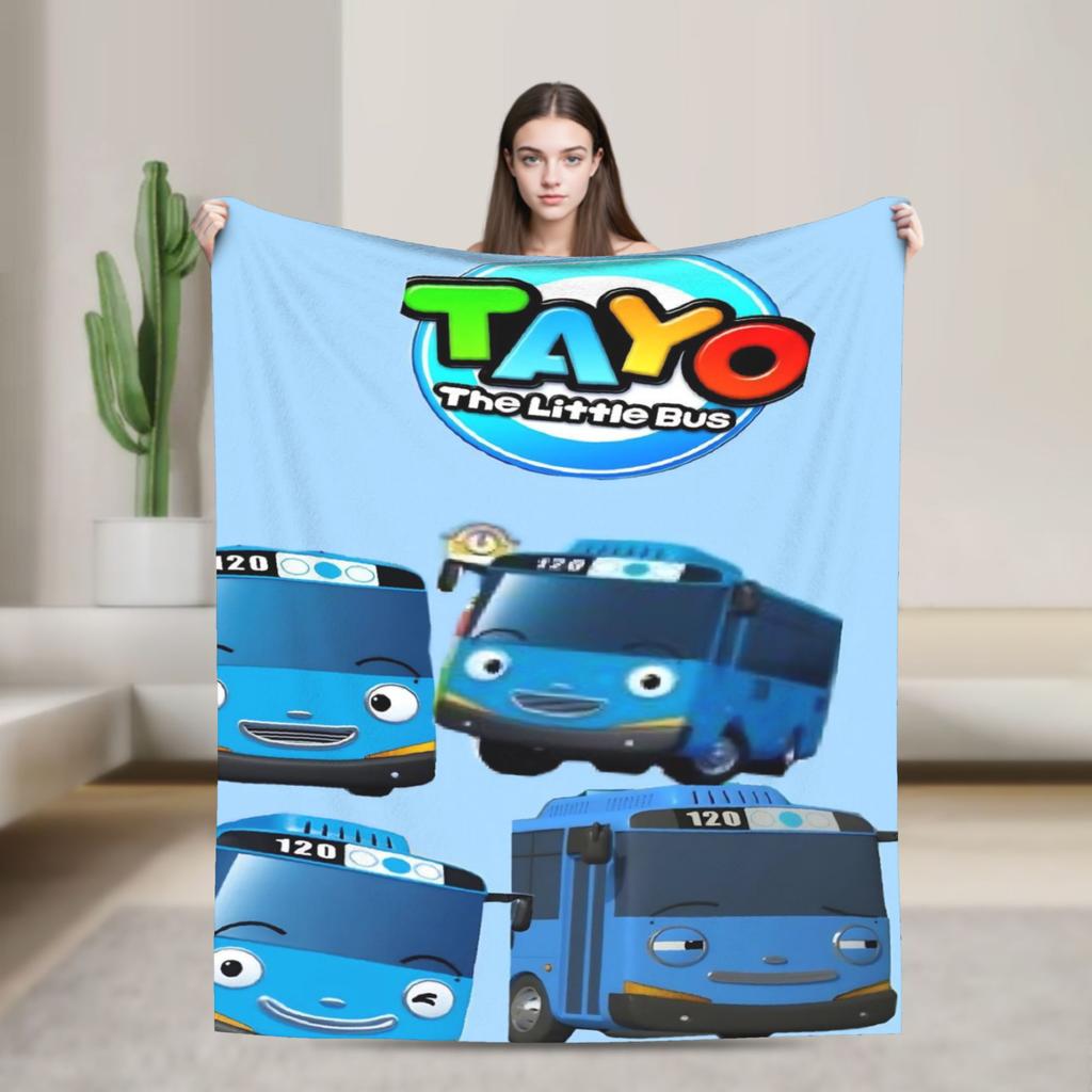 Tayo The Little Bus Blankets Super Soft Fleece Cozy Gift Throw Blankets Quilt