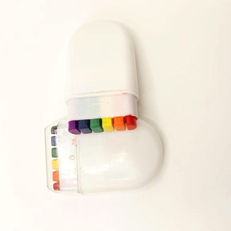 6 Farben Regenbogen Wachsmalstift Gesichtsbemalung für Halloween und Weltmeisterschaft, Abwaschbar und Kreativ