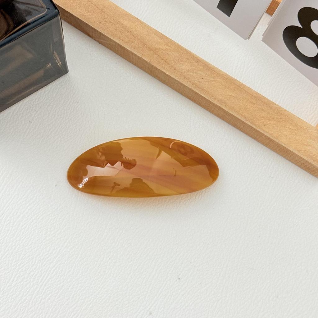 Clips de Păr Oval din Acetate Franceză pe Stoc pentru Cozi de Cal & Breton - Clips cu Arc și Accesoriu pentru Păr Parțial Strâns