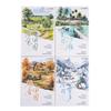 20 Sheets Per Pack of Sticker Book Garden Seasons Series Landscape Landscape Handbook Decorative Collage Bottom 4 Models