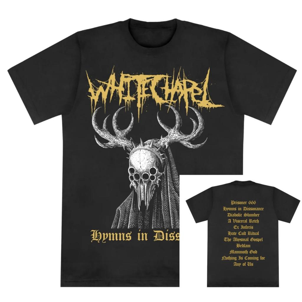 Whitechapel Brain Band TShirt Cotton Graphic Tee Unisex Women Summer Streetwear Top